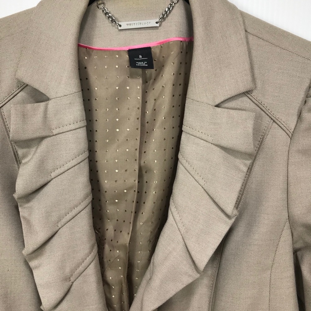 White House Black Market Tan Jacket Blazer Size 8 - Picture 9 of 10
